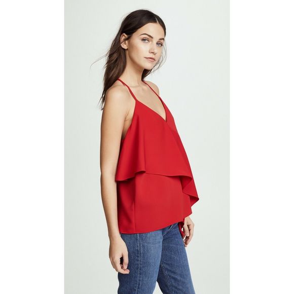 Amanda Uprichard Red Cairo Cami Tank Top - Picture 2 of 6